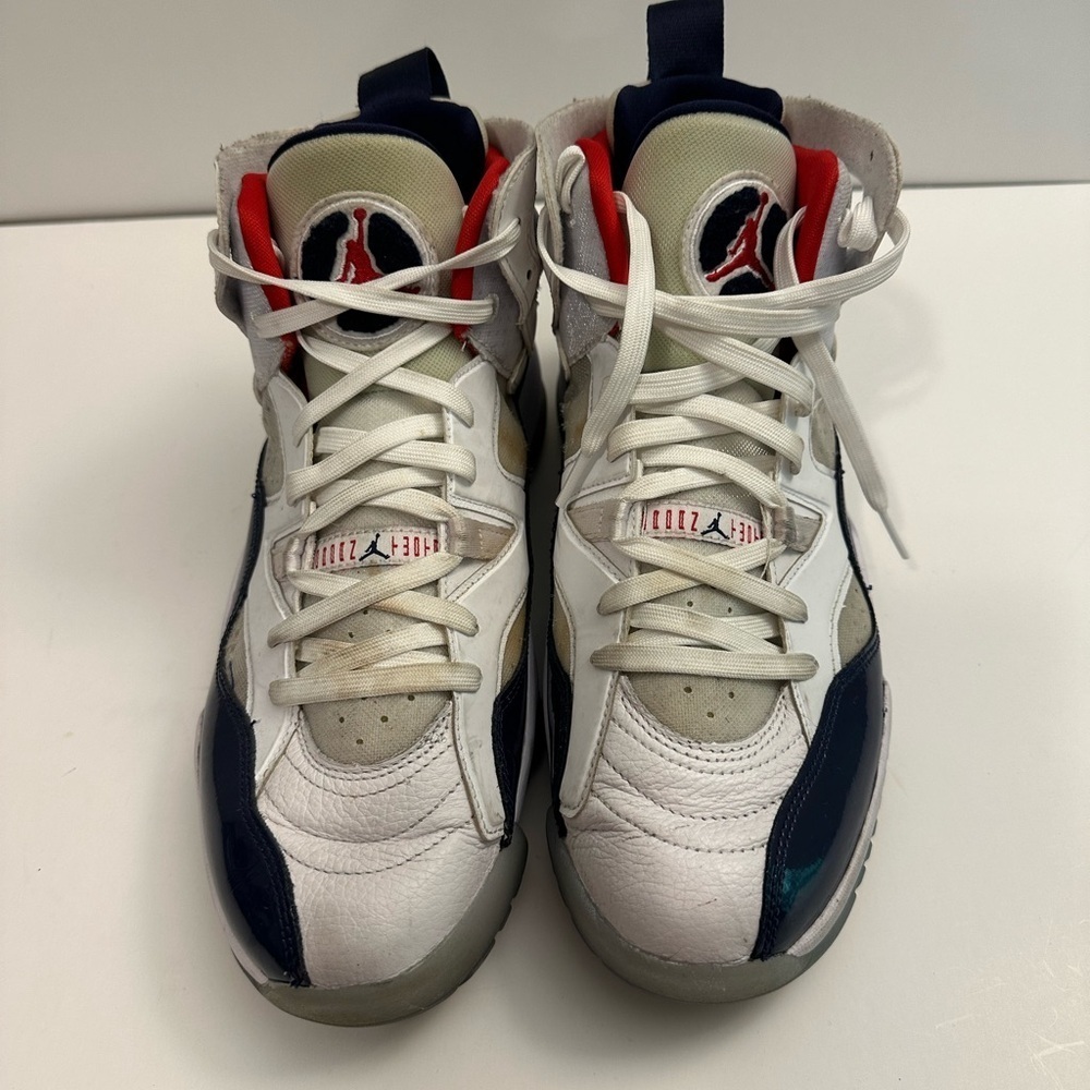 Nike Air Jordan Jumpam Two Trey DO1925 102 "White/Navy-University Red" Size 10 - Picture 5 of 16